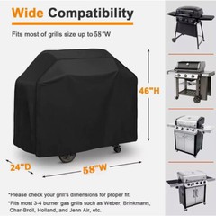 58in For 7130 Grill Cover for Weber Genesis II 3 Burner and Genesis 300 Series