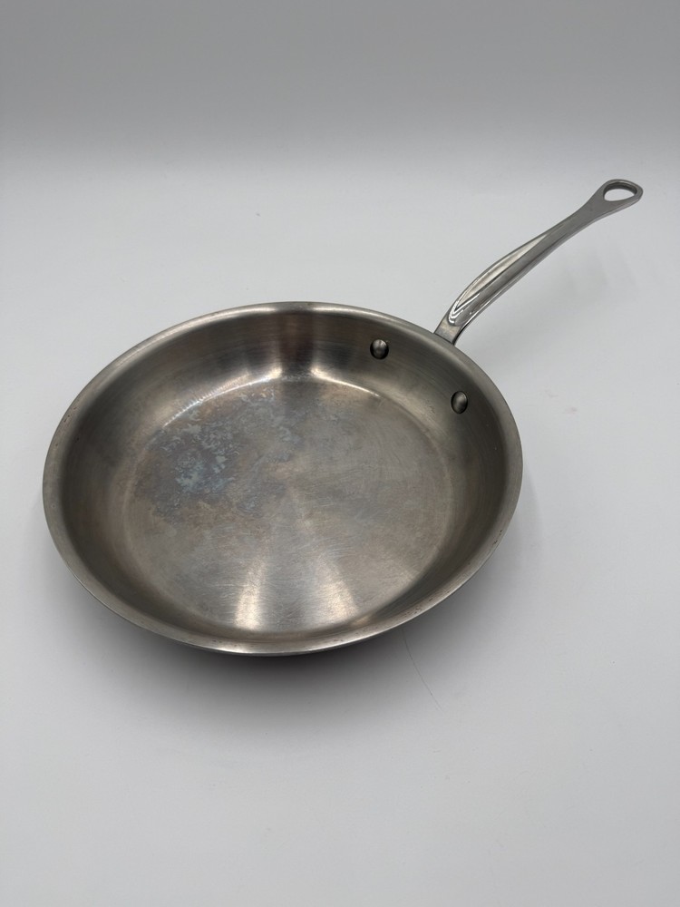 Mauviel 1830 Stainless Steel Round Frying Saute Pan 10″ Inch Made In France