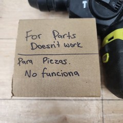 FOR PARTS Ryobi P223 18V 1” Cordless Rotary Hammer Drill