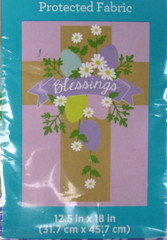 Blessings Garden Flag – 12.5 in x 18 in Floral / Cross Waterproof UV Protected