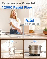 Waterdrop X12 Alkaline Mineral Reverse Osmosis System, NSF/ANSI 58&372 Certified