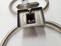 LOT OF 2 Towel Ring Brushed Nickel- Square Style #62070