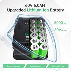 60V 5Ah Replacement Battery for Greenworks 60V Max Cordless Power Tools