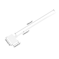 300pcs Nylon Cable Ties Tags Label Marker Self-Locking 100mm White