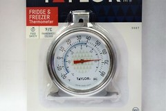 Taylor 3507 TruTemp Refrigerator / Freezer Dial Type Stainless Thermometer