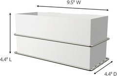 Command Bath Wall & Cabinet Organizer: 9.5 in. x 4.4 in. x 4.4 in. Satin Nickel