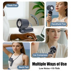 Portable Handheld Turbo Fan with Cold Compress for Outdoor Travel Working Gifts