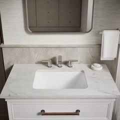 Caxton 20.4 In. X 19.75 In. Undermount Bathroom Sink in White Vitreous China