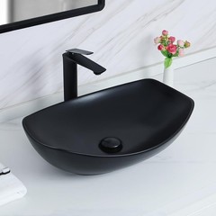 Davivy 22″ x 15.7″ Large Oval Vessel Sink with Pop Up Drain for Bathrooms