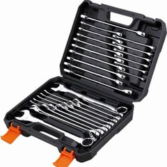 HORUSDY 32PCS Combination Wrench Set Inch MM 1/4″-1″ 7mm-22mm 12 Point With Case