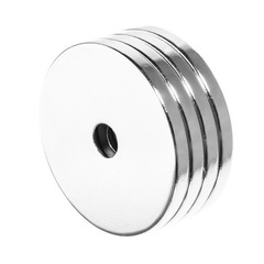 1.25 x 1/8 Inch Neodymium Rare Earth Countersunk Ring Magnets N52 (4 Pack)