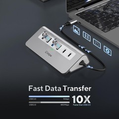 P9 USB C Hub, intpw 9-in-1 USB C Hub Multiport Adapter with 4K HDMI, PD 100W, Ty