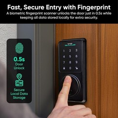 Smart Lock V2 with AI Scanner: Fingerprint Access, Remote Control & 8-Mo Battery
