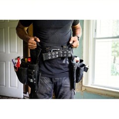 CLC 5605 Custom Leathercraft 5 Piece Framers Combo Tool Belt 18 Pockets Black
