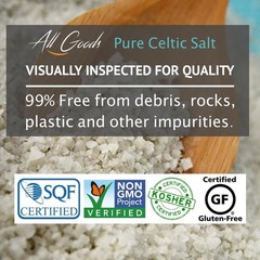 All Goods 5Oz Coarse, Hand Harvested Celtic Salt Organic 82 Minerals Coarse, Fr