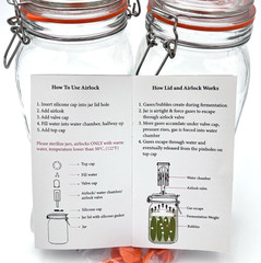 Glass Fermentation Jars 1.5L with Airlocks Weights – Set of 2 FAST / FREE SHIP