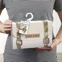 Big Dreamzzz Baby 2-Piece Layette Set in Backpack Gift Box, Tan, 0-6 Months Camo