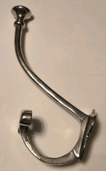 Restoration Hardware RH Bistro Bath Coat Entryway Hook Polished NIckel Silver