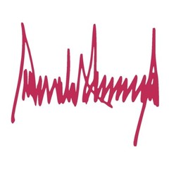 President Donald Trump Signature Decal, Trump Autograph decal, MAGA, USA patriot