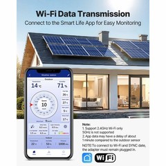 Uimoso 7-in-1 Wi-Fi Weather Station with 7.5-Inch VA Display and Wireless Sensor
