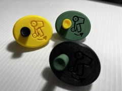 Fits John Deere 1025r 2025r 1023e hood latch button release GREEN BLACK YELLOW