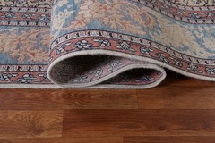 Hand-Knotted Turkish Wool Rug 9×12 Geometric Traditional Style for Any Room