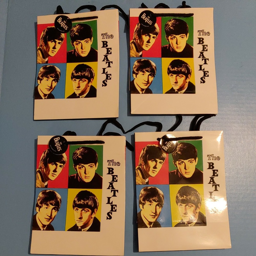 Lot of 4x The Beatles 7 x 9 inches Early Years Official Licensed New Gift Bag