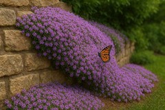 2000+ Creeping Thyme Seeds Purple Ground Cover Perennial Non-GMO Heirloom