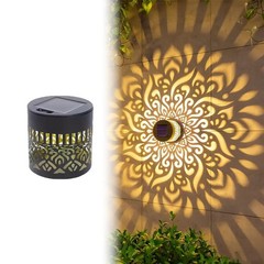 Solar Mandala Mosaic Lights 7 Color Changing Outdoor Solar Fence Decor Lamp