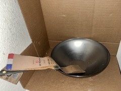 De Buyer Mineral B Carbon Steel Wok Nonstick 11” Induction Ready