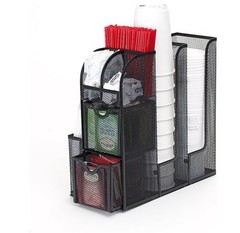 Coffee Condiment Caddy Organizer, for Coffee Cups, Stirrers, Snacks, Sugars, etc