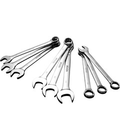 25PC Metric Combination Wrench Set 6–32mm Carbon Steel w/ Roll-Up Pouch
