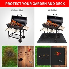 Large 65×48 Grill Mat – Fireproof, Waterproof BBQ Pad for Deck & Patio Use