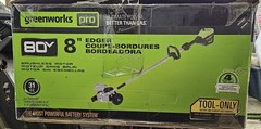 Greenworks 80V 8 Inch Cordless Edger (Brushless Motor) Tool Only Never Used!