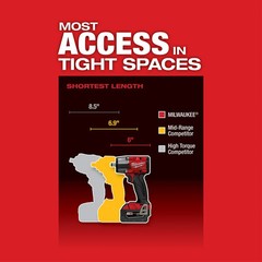 Milwaukee 2962-80 M18 FUEL 18V 1/2″ Mid-Torque Impact Wrench – Bare Tool, Recon