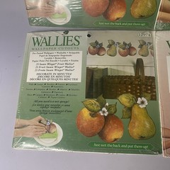 VNTG Wallies Lot of 4 Sets FRUITS Wallpaper Cutouts for Any Room Crafts New