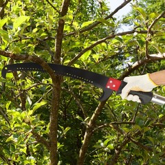 30ft Manual Pole Saw Extendable Tree Pruner Fiberglass Pole Scissors