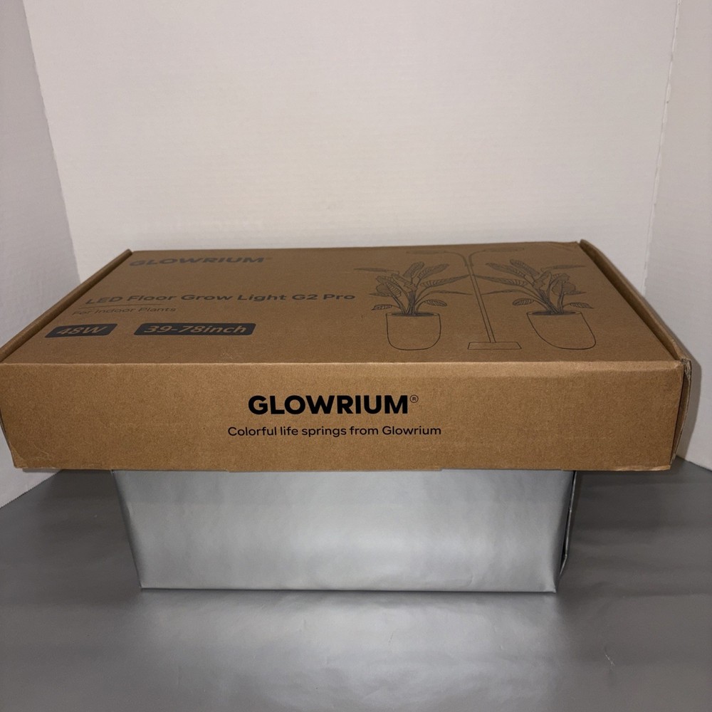 GLOWRIUM 48W LED Dual-Head Grow Light for Indoor Plants, 23.5-71″ Adjustable New