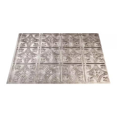 18.25 In. X 24.25 In. Crosshatch Silver Traditional Style # 1 PVC Decorative Bac