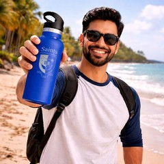 16oz Stainless Steel Insulated Water Bottle with Straw Lid Leakproof Travel Gym