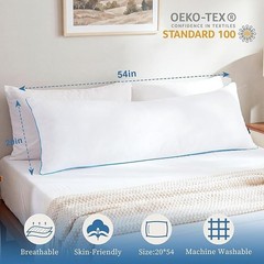 20×54Inch Memory Foam Full Body Pillow for Adults Soft Large Long Bed Pillow