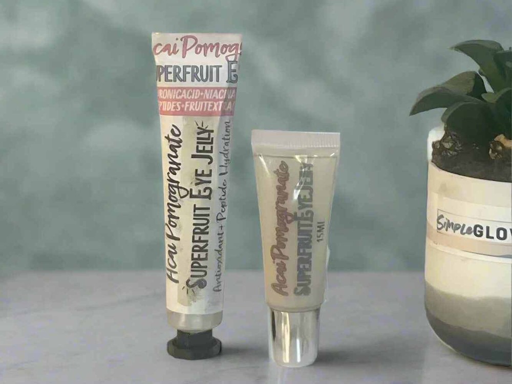 Acai-Pom Peptide Eye Gel w/Peptides, Fruit Extracts, Hyaluronic Acid, Caffeine •