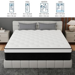 10″/12″/14″ Twin Full Queen King Mattress In a Box Gel Memory Foam Hybrid Spring