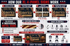 Wooden Decorative Sign Humorous Black Lettering Distressed Aluminum Sign