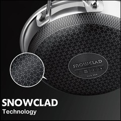Snowclad Frying Pan Hybrid Non Stick Stainless Steel Skillet Induction Oven, 10″