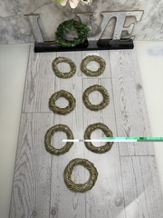 Set of 7 Vintage Beaded Napkin Rings with Tiny Seed Beads Silver Gold India EUC