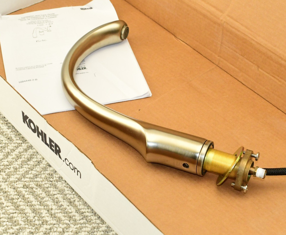 Kohler Forté 10430-BN Kitchen 3 Hole Faucet SPOUT ONLY – UNUSED – BRUSHED NICKEL