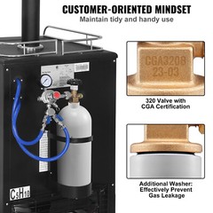 5 lbs Aluminum CO2 Cylinder with CGA320 Valve for Homebrew Draft Beer Aquarium