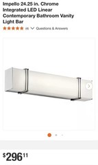 Kichler Lighting Impello 24.25in Chrome Bathtoom Vanity Light