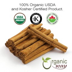 Organic Way Cinnamon True Ceylon Cut & Sifted – USDA & Kosher Certified